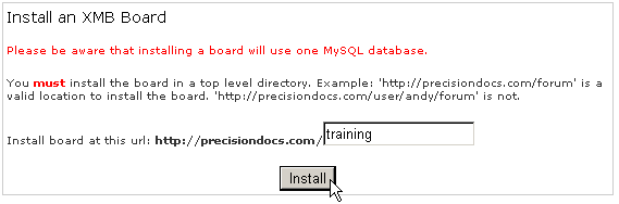 Adding an XMB Forum