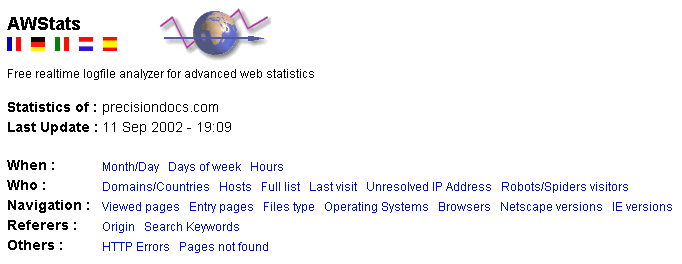 Using the Awstats tool
