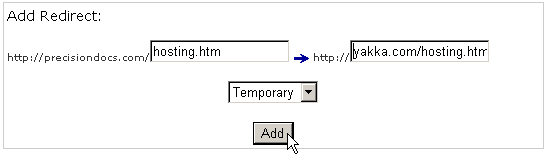 Redirecting a web page