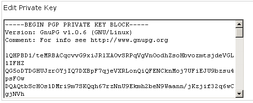 Importing a key