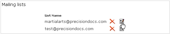 Modify a mailing list