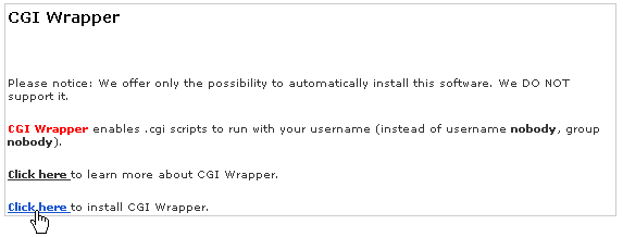 Installing CGIwrap